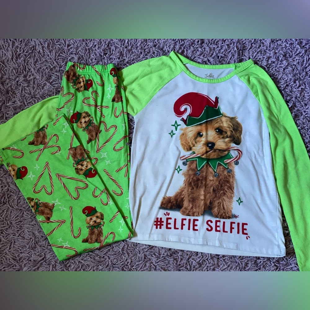Justice Elfie Selfie Pajama Set - Girls size 10